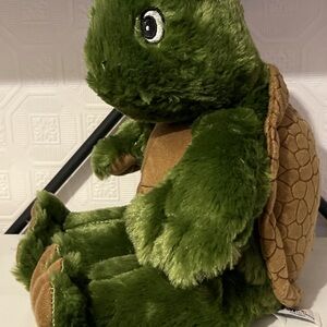 The Bear Factory Vintage 2001 Turtle 15” Plush Stuffed Animal Storage Shell Back